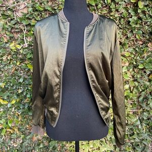Olive bomber jacket